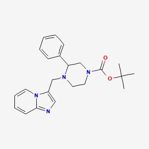 molecular formula C23H28N4O2 B6341681 Tert-butyl 4-(imidazo[1,2-a]pyridin-3-ylmethyl)-3-phenylpiperazine-1-carboxylate CAS No. 1184981-44-9