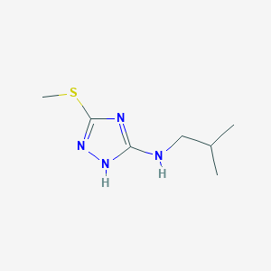 N-(2-Methylpropyl)-3-(methylsulfanyl)-1H-1,2,4-triazol-5-amine