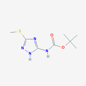 tert-Butyl N-[5-(methylsulfanyl)-4H-1,2,4-triazol-3-yl]carbamate