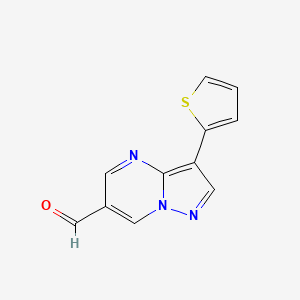 3-(Thiophen-2-yl)pyrazolo[1,5-a]pyrimidine-6-carbaldehyde