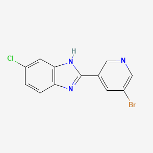 2-(5-Bromopyridin-3-yl)-6-chloro-1H-1,3-benzodiazole