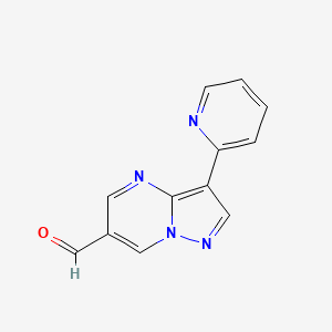 3-(Pyridin-2-yl)pyrazolo[1,5-a]pyrimidine-6-carbaldehyde