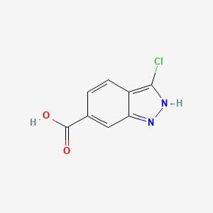 molecular formula C8H5ClN2O2 B6341839 3-Chloro-1H-indazole-6-carboxylic acid CAS No. 1086391-21-0