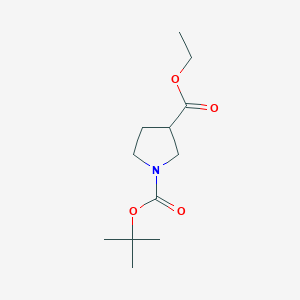 molecular formula C12H21NO4 B063420 Ethyl 1-Boc-3-pyrrolidinecarboxylate CAS No. 170844-49-2