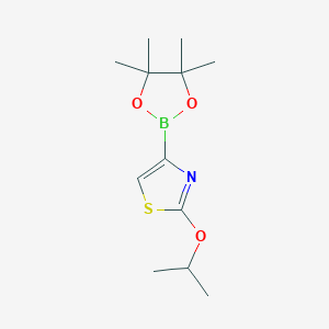molecular formula C12H20BNO3S B6342326 2-(Isopropoxy)thiazole-4-boronic acid pinacol ester CAS No. 1350755-35-9