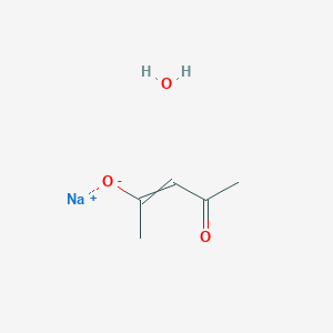 molecular formula C5H7NaO2 B6342498 Sodium;4-oxopent-2-en-2-olate;hydrate CAS No. 86891-03-4