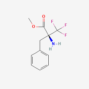 molecular formula C11H12F3NO2 B6342522 Methyl alpha-(trifluoromethyl)phenylalaninate CAS No. 184636-50-8