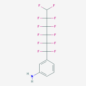 molecular formula C12H7F12N B6342565 3-(1,1,2,2,3,3,4,4,5,5,6,6-dodecafluorohexyl)aniline CAS No. 1262415-03-1