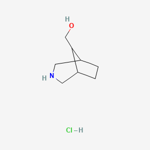 molecular formula C8H16ClNO B6343015 {3-Azabicyclo[3.2.1]octan-8-yl}methanol hydrochloride CAS No. 1427416-73-6