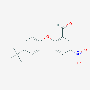 molecular formula C17H17NO4 B063431 2-[4-(tert-Butyl)phenoxy]-5-nitrobenzaldehyde CAS No. 175278-47-4