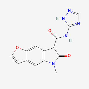 5-Methyl-6-oxo-6,7-dihydro-5H-1-oxa-5-aza-s-indacene-7-carboxylic acid (4H-[1,2,4]triazol-3-yl)-amide