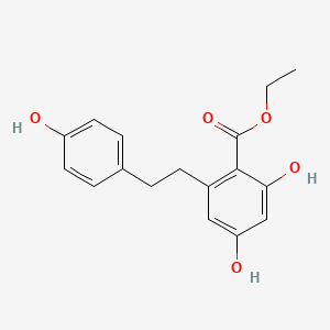 2,4-Dihydroxy-6-[2-(4-hydroxy-phenyl)-ethyl]-benzoic acid ethyl ester