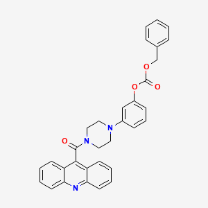 molecular formula C32H27N3O4 B6343351 Carbonic acid 3-[4-(acridine-9-carbonyl)-piperazin-1-yl]-phenyl ester benzyl ester CAS No. 1029773-34-9