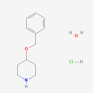 molecular formula C12H20ClNO2 B6343537 4-(Benzyloxy)piperidine hydrochloride hydrate CAS No. 2368828-81-1