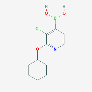 molecular formula C11H15BClNO3 B6343554 3-Chloro-2-(cyclohexyloxy)pyridine-4-boronic acid CAS No. 2096330-07-1