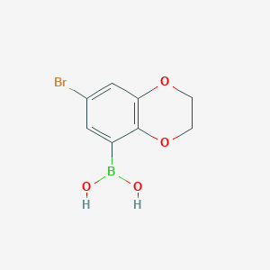 molecular formula C8H8BBrO4 B6343558 7-Bromo-2,3-dihydro-1,4-benzodioxine-5-boronic acid CAS No. 2096330-02-6