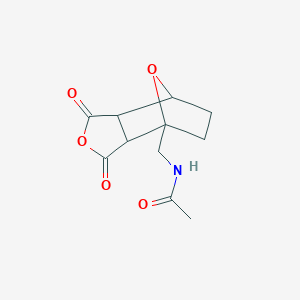 molecular formula C11H13NO5 B6343704 exo-cis-(+/-)-1-(N-Acetylmethyl)-7-oxabicyclo[2.2.1]heptane-2,3-dicarboxylic anhydride;  98% CAS No. 167847-58-7