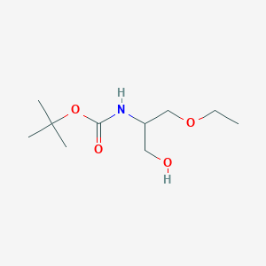 molecular formula C10H21NO4 B6343730 Carbamic acid, N-[2-ethoxy-1-(hydroxymethyl)ethyl]-, 1,1-dimethylethyl ester CAS No. 1334171-67-3