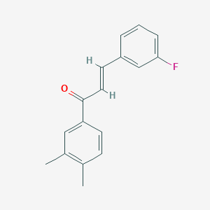 molecular formula C17H15FO B6343764 (2E)-1-(3,4-Dimethylphenyl)-3-(3-fluorophenyl)prop-2-en-1-one CAS No. 879855-09-1