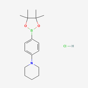 1-(4-(4,4,5,5-Tetramethyl-1,3,2-dioxaborolan-2-yl)phenyl)piperidine hydrochloride