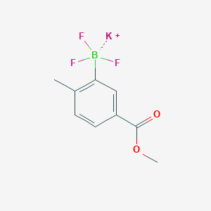 molecular formula C9H9BF3KO2 B6343792 Potassium trifluoro[5-(methoxycarbonyl)-2-methylphenyl]boranuide CAS No. 2648232-87-3