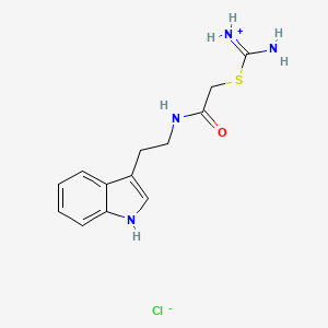 molecular formula C13H17ClN4OS B6343866 2-Amidinothio-N-(2-indol-3-ylethyl)ethanamide, hydrochloride CAS No. 1274892-61-3
