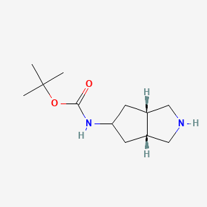 molecular formula C12H22N2O2 B6343908 tert-butyl N-[rel-(3aR,5s,6aS)-1,2,3,3a,4,5,6,6a-octahydrocyclopenta[c]pyrrol-5-yl]carbamate CAS No. 2455450-43-6
