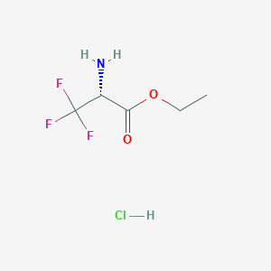 molecular formula C5H9ClF3NO2 B6344094 Alanine, 3,3,3-trifluoro-, ethyl ester, hydrochloride CAS No. 2301849-69-2