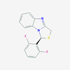 molecular formula C15H10F2N2S B063441 1H,3H-Thiazolo(3,4-a)benzimidazole, 1-(2,6-difluorophenyl)-, (S)- CAS No. 194161-14-3