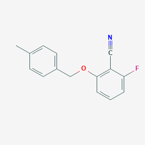 molecular formula C15H12FNO B063445 2-Fluoro-6-(4-methylbenzyloxy)benzonitrile CAS No. 175204-09-8