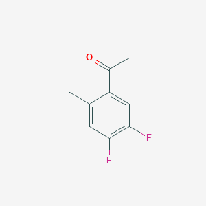 molecular formula C9H8F2O B063447 1-(4,5-Difluoro-2-methylphenyl)ethanone CAS No. 183237-85-6