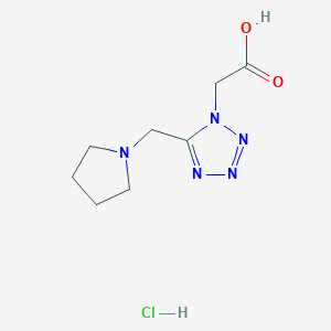 molecular formula C8H14ClN5O2 B6344773 2-[5-(Pyrrolidin-1-ylmethyl)tetrazol-1-yl]acetic acid;hydrochloride CAS No. 1211481-41-2