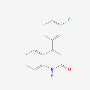 molecular formula C15H12ClNO B063452 4-(3-Chlorophenyl)-3,4-dihydroquinolin-2(1H)-one CAS No. 192187-30-7