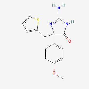 molecular formula C15H15N3O2S B6345543 2-amino-5-(4-methoxyphenyl)-5-[(thiophen-2-yl)methyl]-4,5-dihydro-1H-imidazol-4-one CAS No. 1354916-59-8