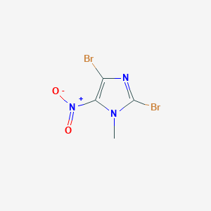 molecular formula C4H3Br2N3O2 B063457 2,4-Dibromo-1-methyl-5-nitro-1H-imidazole CAS No. 162759-90-2