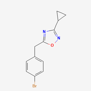 molecular formula C12H11BrN2O B6345966 5-(4-bromobenzyl)-3-cyclopropyl-1,2,4-oxadiazole CAS No. 1165931-71-4