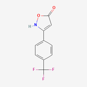 molecular formula C10H6F3NO2 B6345982 3-[4-(Trifluoromethyl)phenyl]-1,2-oxazol-5-ol CAS No. 1188228-02-5