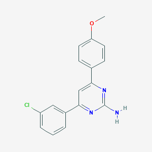 B6346868 4-(3-Chlorophenyl)-6-(4-methoxyphenyl)pyrimidin-2-amine CAS No. 1226780-75-1