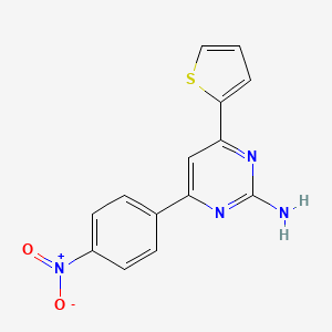 4-(4-Nitrophenyl)-6-(thiophen-2-yl)pyrimidin-2-amine