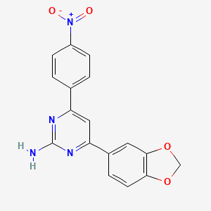 4-(2H-1,3-Benzodioxol-5-yl)-6-(4-nitrophenyl)pyrimidin-2-amine
