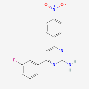 4-(3-Fluorophenyl)-6-(4-nitrophenyl)pyrimidin-2-amine