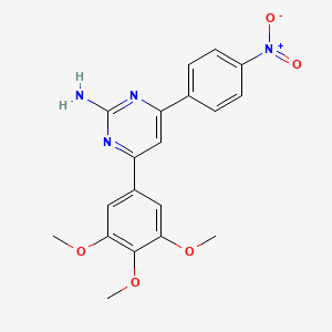 4-(4-Nitrophenyl)-6-(3,4,5-trimethoxyphenyl)pyrimidin-2-amine