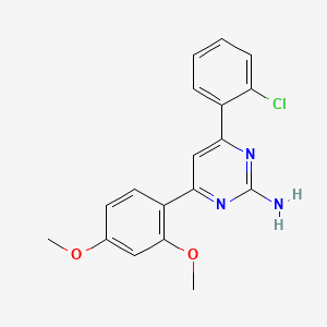 4-(2-Chlorophenyl)-6-(2,4-dimethoxyphenyl)pyrimidin-2-amine