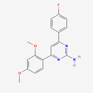 4-(2,4-Dimethoxyphenyl)-6-(4-fluorophenyl)pyrimidin-2-amine