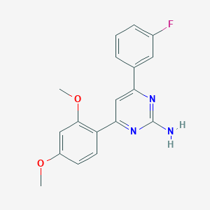 4-(2,4-Dimethoxyphenyl)-6-(3-fluorophenyl)pyrimidin-2-amine