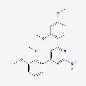 4-(2,3-Dimethoxyphenyl)-6-(2,4-dimethoxyphenyl)pyrimidin-2-amine