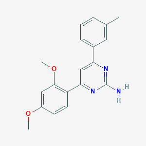 4-(2,4-Dimethoxyphenyl)-6-(3-methylphenyl)pyrimidin-2-amine
