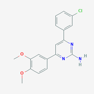 4-(3-Chlorophenyl)-6-(3,4-dimethoxyphenyl)pyrimidin-2-amine