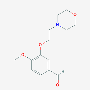 molecular formula C14H19NO4 B063470 4-Methoxy-3-(2-morpholin-4-ylethoxy)benzaldehyde CAS No. 186191-09-3