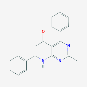 molecular formula C20H15N3O B063471 Pyrido[2,3-d]pyrimidin-5(8H)-one, 2-methyl-4,7-diphenyl- CAS No. 161466-04-2